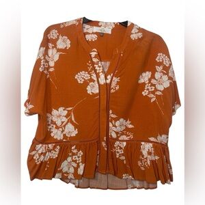 Floral Orange Women's Top